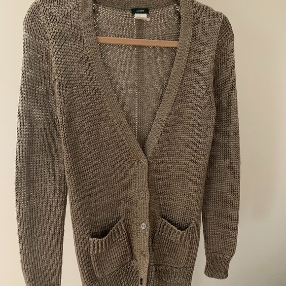 J. Crew Metallic Knit Cardigan SMALL - Picture 1 of 5